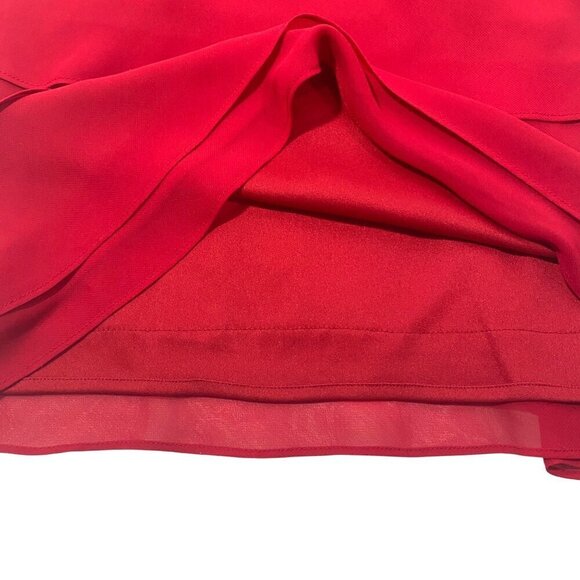 Y2K cocktail dress ruffled sleeveless tank jeweled sleeveless red party dress 10 - Picture 7 of 12